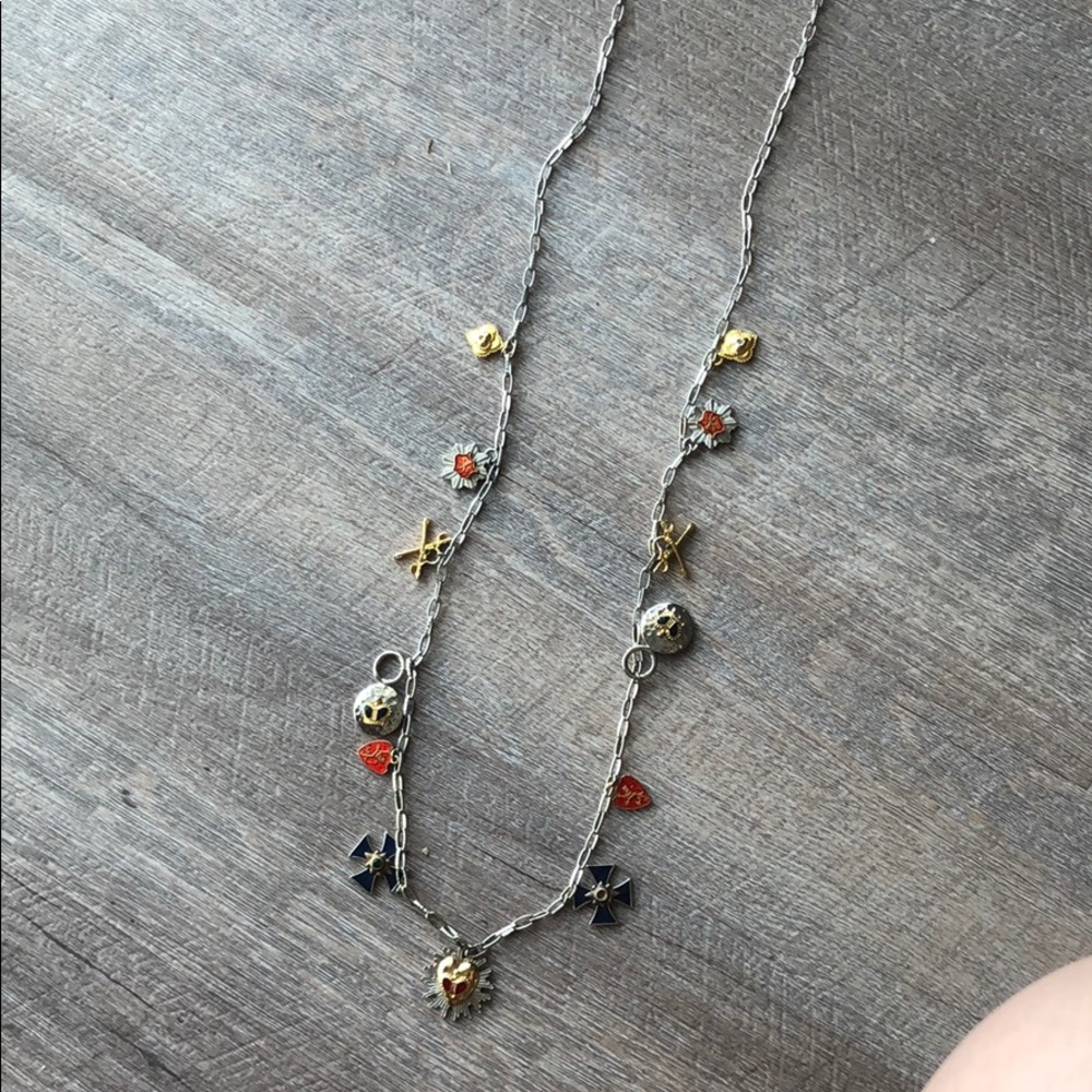 Vintage medieval charm necklace